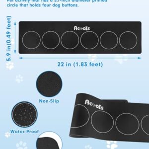 Dog Buttons for Communication, 6 Pcs Dog Talking Button Set, 30s Voice Recordable Pet Training Buzzer, Speaking Buttons for Cats & Dogs with Waterproof Dog Activity Mat and 24 Scene Stickers