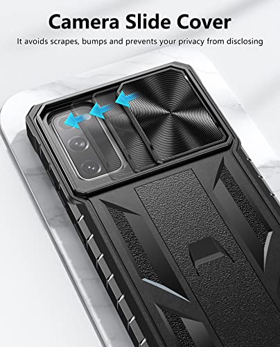 for Samsung Galaxy S20 FE Case: Rugged Belt Clip Holster Heavy Duty with Built-in Kickstand - Military Grade Protection Shockproof Cover for Galaxy S20 FE - Black