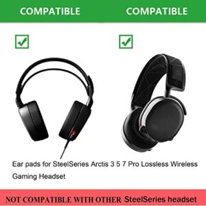 Arctis 3/5 / 7/9 Ear Pads Replacement Earpads Cushion Fabric Ear Cup Compatible with SteelSeries Arctis 3 / Arctis 5 / Arctis 7 Arctis 9 / Arctis 1 / Arctis pro Wireless Gaming Headset Headphone