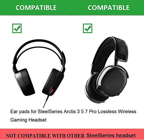 Arctis 3/5 / 7/9 Ear Pads Replacement Earpads Cushion Fabric Ear Cup Compatible with SteelSeries Arctis 3 / Arctis 5 / Arctis 7 Arctis 9 / Arctis 1 / Arctis pro Wireless Gaming Headset Headphone