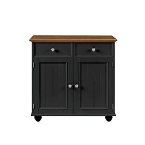 Knocbel Accent 2-Drawer Storage Cabinet with Double Doors, Buffet Sideboard Cupboard Coffee Bar Cabinet Entryway Hallway Foyer Table with Legs, 32" W x 18" D x 31" H (Black)