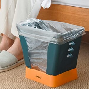 asitp plastic small trash can, 9-gear adjustable size multifunction garbage can, detachable design trash bags holder for home, office and outdoor, garbage bag not fall off