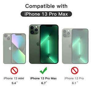 JETech Full Coverage Screen Protector for iPhone 13 Pro Max 6.7-Inch, Black Edge Tempered Glass Film with Easy Installation Tool, Case-Friendly, HD Clear, 3-Pack