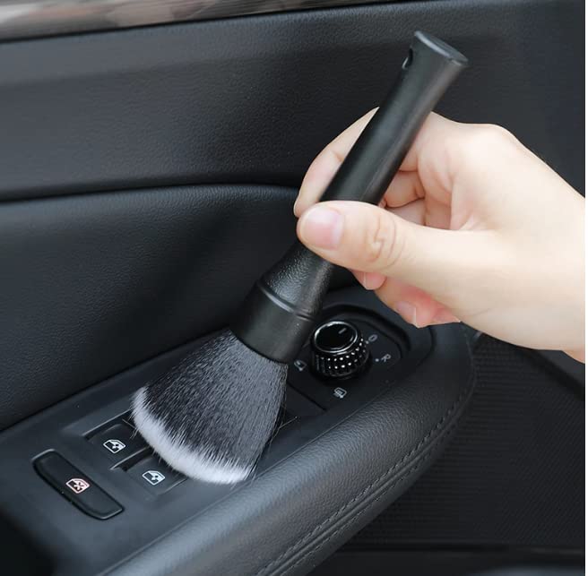 YITOO Auto Interior Dust Brush, Car Soft Bristles Detailing Brush, Scratch Free Dust Removal Cleaning Tool Kit, Long Hair Handle Brushes Duster for Auto Dashboard, Air Vents, Leather, Computer.