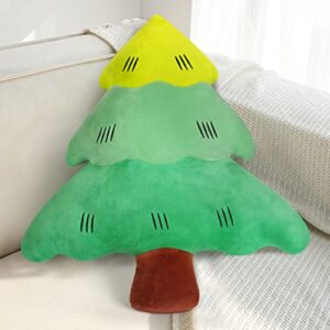 otgalk christmas tree throw pillow - 3d plant shaped cushion, green pine tree design for festive home decor, plant shaped pillow plush stuffed pillow for bedroom or living room - 17.7 inches / 45cm