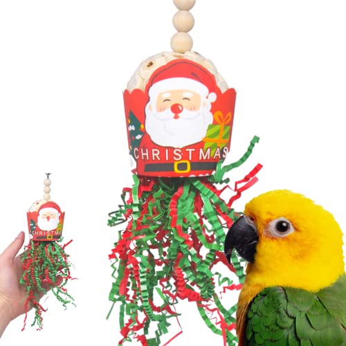 Bonka Bird Toys 2438 Santa Sola Christmas Cup Small Medium Festive Holiday Chew Treat Cockatiels Parakeets Conures and Other Similar Birds