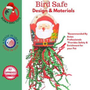 Bonka Bird Toys 2438 Santa Sola Christmas Cup Small Medium Festive Holiday Chew Treat Cockatiels Parakeets Conures and Other Similar Birds