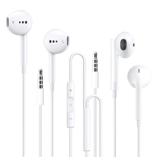 Togkun 2 Pack-Headphones Wired with Microphone Earbuds,in-Ear Earphones Built-in Call Control and Clear Audio Compatible with iPhone 6/6Plus/Android/iPad/MP3/Laptop and Most 3.5mm Plug Devices