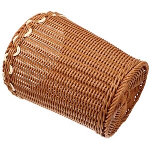 ipetboom seagrass waste basket woven trash can with lid wicker garbage bin rattan rubbish container rustic storage basket laundry hamper for kitchen home office
