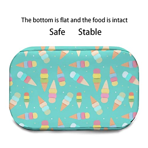 Ice Cream Pattern Printed Lunch Box Tote Bag with Handles and Shoulder Strap for Men Women Work Picnic