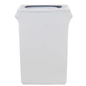 your chair covers - 23 gallon spandex slim jim narrow trash can cover - white