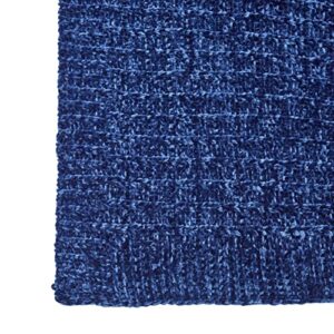 Tahari Home | Hanna Collection | Medieval Blue Soft Woven Chenille Throw, 50" x 60"