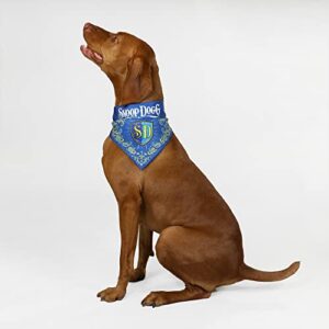 Snoop Doggie Doggs Deluxe Pet Bandana Set of 2, Adjustable Ties - Halftime/Off The Chain, Small
