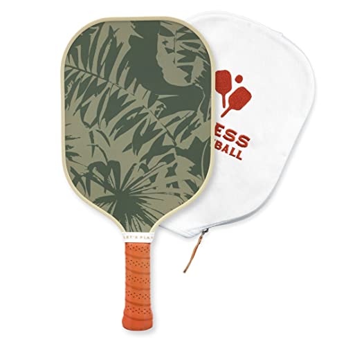 Recess Pickleball Paddles - USA Pickleball Association Approved Racket - with Honeycomb Core, Fiberglass Exterior, Canvas Covers, & Comfort Grip - Premium and Lightweight