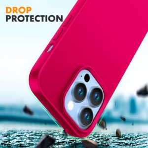 KNG [4 in 1 for iPhone 14 Pro Max [Premium Silicone Case]-Shockproof-[Anti-Scratch Microfiber Lining], 2 Pcs Tempered Glass Screen Protector & 1 Pcs Camera Lens Protector