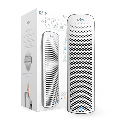 Pure Enrichment ENERGY STAR-Rated True HEPA Elite Air Purifier with Smart Air Quality Monitor for Large Rooms