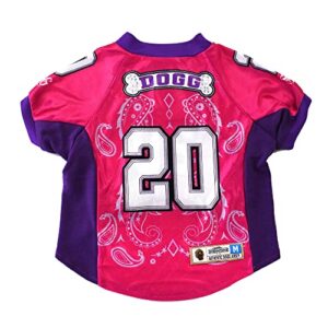 snoop doggie doggs deluxe pet jersey, boss lady, large
