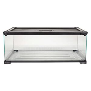 zilla quickbuild terrarium with easy clean bedding tray, sleek glass reptile habitat, easy setup, suitable for most reptile pets, whether amphibians, reptilians, snakes, or even arachnids, 30"x12"x12"