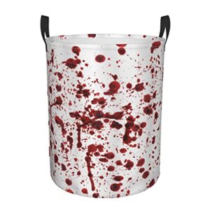 laundry basket,splashes of blood style bloodstain horror scary zombie halloween themed,large canvas fabric lightweight storage basket/toy organizer/dirty clothes collapsible waterproof for college dorms-large