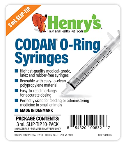 CODAN Slip-Tip O-Ring Syringes, 3 mL (10 Pack)