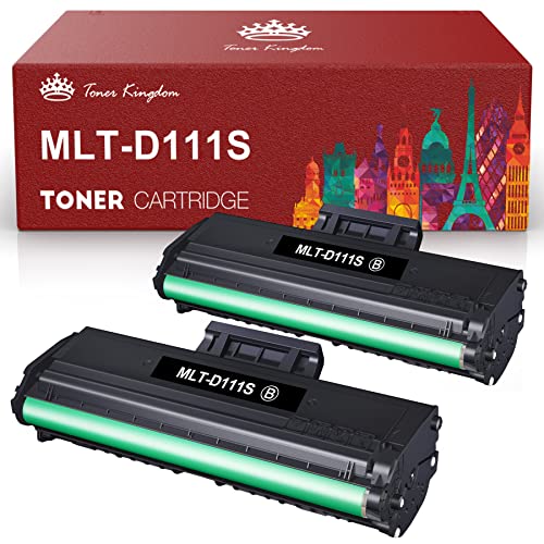 Toner Kingdom Compatible Toner Cartridge Replacement for Samsung MLT-D111S MLT111S D111S 111S 111L Toner Cartridges for Samsung M2020, M2020W SL-M2070W/FW M2022 M2070 M2024 M2026W M2070F ( 2 Black)