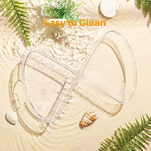 BUCATSTATE Hamster Sand Bath Box - Transparent Critter's Litter Box Sand Bath Shower Room & Digging Container Heighten Version for Guinea Pig Mice Gerbils or Other Small Pets (Small, Transparent)