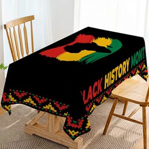 Hafangry Black History Month Table Cloth African American Heritage Festival Holiday Party Tablecloth Decoration Celebration Kitchen Dining Room Home Table Cover Decor-60×84inch