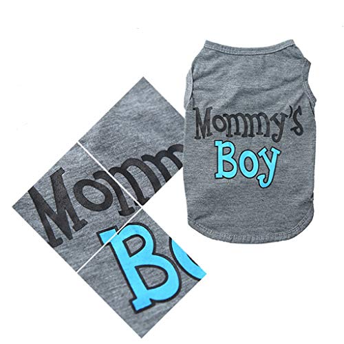 HonpraD English for Dogs Clothes Pet Mom Son Summer Spring Vest Puppy Pet Clothes Dog Training Vests Elastic Soft Vest Pajama Coat Jacket Shirt for Autumn Winter