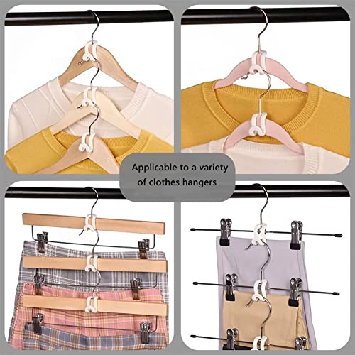 DHDestined Fateful 70 Pack Clothes Hanger Connector Hooks, Mini Cascading Hanger Hook, Heavy Duty Space Saving for Closet