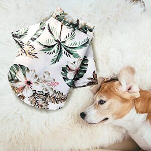 Teacup Girl Dog Clothes Pet Summer T Shirts Hawaii Style Floral Dog Shirt Hawaiian Printed Pet T Shirts Breathable Beach Seaside Puppy Shirt Sweatshirt for Small Puppy Girl Clothes