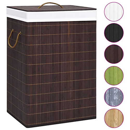 HOMIUSE Laundry Hamper 16"x12"x24" Brown Laundry Basket Bag Hamper With Lid Baby Laundry Basket Clothes Basket Laundry Bin Small Laundry Collapsible Laundry Basket Dirty Clothes Hamper 19 gal