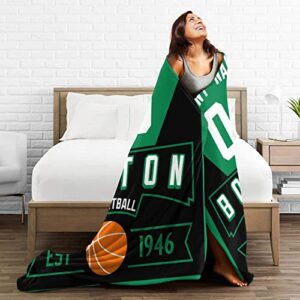 Custom Basketball City Blanket Personalized Fan Gift Throw Blanket Add Your Name & Number Decorative for Bedroom Living Room