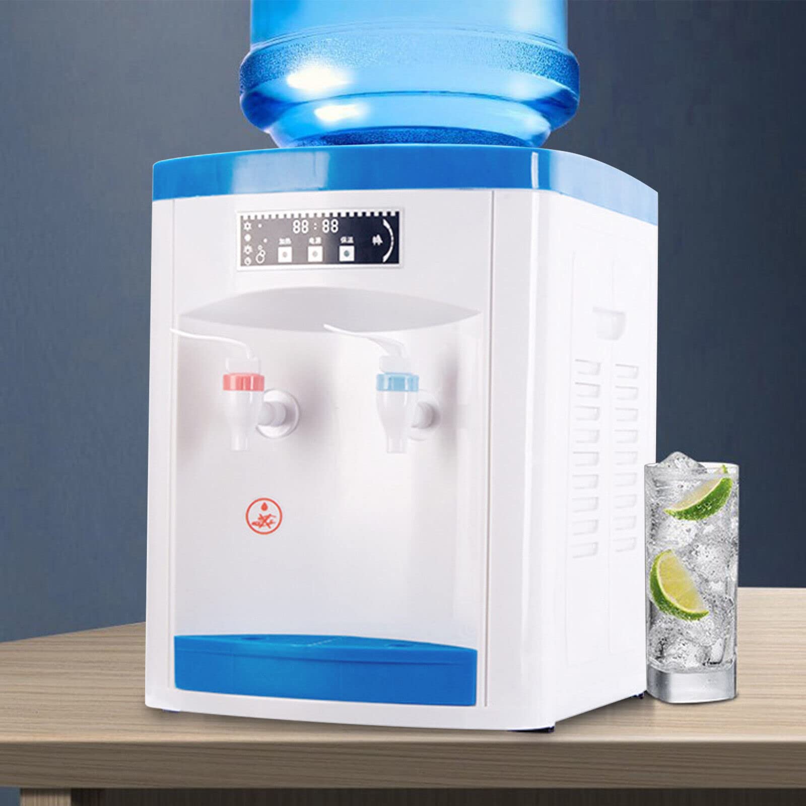 Top Loading Countertop Water Dispenser, 5 Gal Countertop Electric Hot & Cold Water Dispenser Top Loading Table Drinking Machine for Office Home