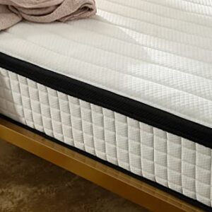 Full XL Size 12 Inch Mattress, Multilayer Hybrid Mattress, Innerspring Memory Foam Mattress in a Box, Pressure Relief & Cooler Sleeping