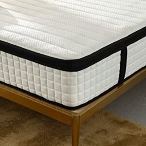 Full XL Size 12 Inch Mattress, Multilayer Hybrid Mattress, Innerspring Memory Foam Mattress in a Box, Pressure Relief & Cooler Sleeping