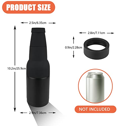 Beer Bottle Insulator, Beer Bottle Cooler, 3-in-1 Ceer Keeper Bottle, Beer Coozies for Nottles and Cans with Bottle Opener, Double Wall Stainless Steel Insulated Can Cooler for Cans & Beer Bottle