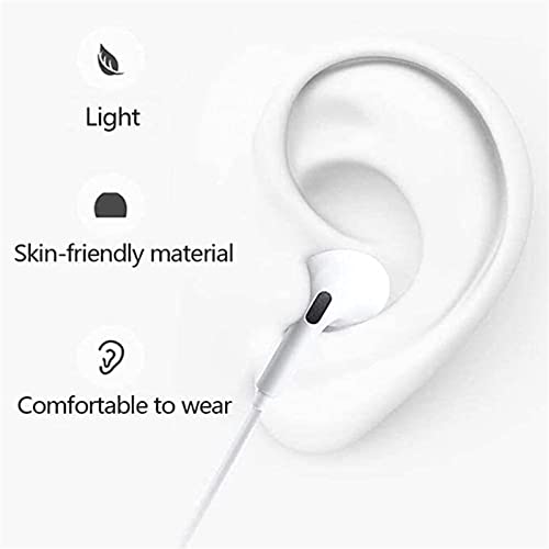 2 Pack -Apple Earbuds with Lightning Connector [Apple MFi Certified] iphone headphones (Built-in Microphone & Volume Control) Compatible with iPhone 13/SE/XR/XS/X/12/11/8/7/Plus Support All iOS System