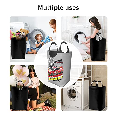 Ryan Blaney 12 Large Laundry Basket Laundry Hamper Bag Washing Bin Clothes Bag Collapsible Tall with Handles Waterproof Bathroom College Essentials Storage for College Dorm, Family