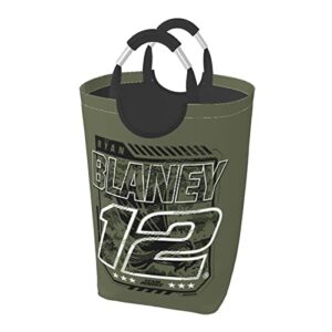 Ryan Blaney 12 Large Laundry Basket Laundry Hamper Bag Washing Bin Clothes Bag Collapsible Tall with Handles Waterproof Bathroom College Essentials Storage for College Dorm, Family