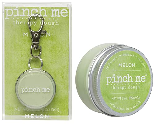 Pinch Me Therapy Dough Locket Combo - Holistic Aromatherapy Stress Relieving Putty – .3oz Clip-On Locket Scent + 3oz Dough Melon