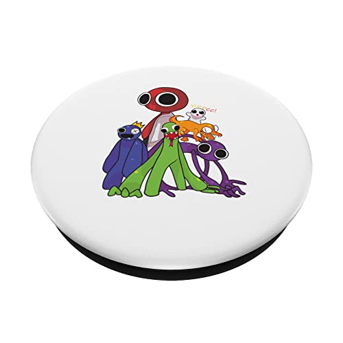 Rainbow Friends blue red orange green PopSockets Swappable PopGrip