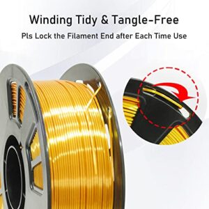 OEM MIKA3D 1KG Silk Metalic Shiny Gold PLA 3D Printer Filament, Widely Support for Most 3D Printing Printer, 2.2lbs 1KG 1.75mm 3D Printing Silk PLA Material