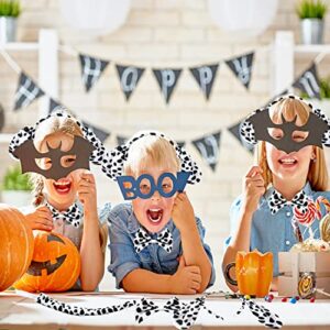 Krgiqn 3 Pack Dalmatian Dog Costume Set,Puppy Ears Black and White Dog Headband,Bow Tie Tail Head Hoops Costume Kit Accessories for Kids Halloween Christmas Cosplay,Party Decoration
