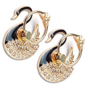 [2 packs] swan glitter bling bling phone ring holder, sparkle phone ring grip artificial diamond stand,rhinestone cell finger ring for phones,pad