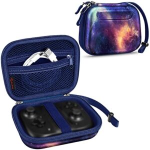 fintie carrying case compatible with razer kishi mobile game controller - [shockproof] hard shell protective cover travel bag with inner pocket (galaxy)