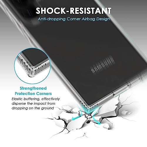 Case for Samsung Galaxy S23 Ultra, Clear Shockproof Protective Phone Case, Transparent Cover for Samsung S23 Ultra 5G