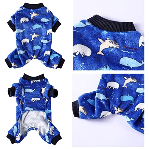 2 Pack Dog Clothes for Small Dogs Boy Girl Fleece Puppy pjs Jammies 4 Leg Dog Pajamas for Chihuahua Yorkie Fall Winter Warm Onesies Jumpsuit Clothing for Pet Dogs Male Female (X-Small Bust 11.02")