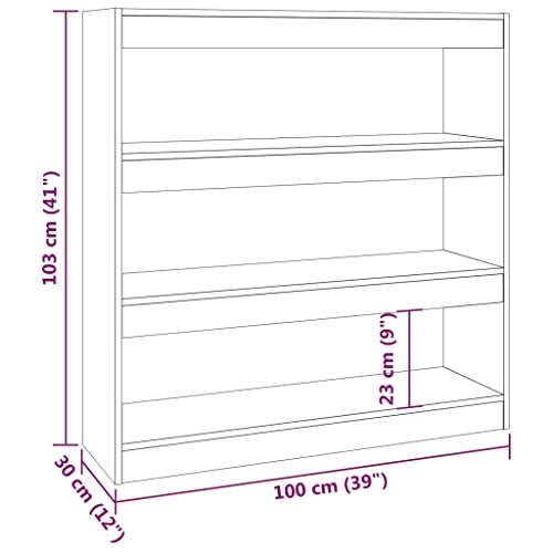 Bookcase, Independent Bookshelf Storage Display Cabinet, Suitable for Living Room, Bedroom, Corridor, Study,Book Cabinet/Room Divider Sonoma Oak 39.4"x11.8"x40.6"