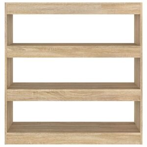 Bookcase, Independent Bookshelf Storage Display Cabinet, Suitable for Living Room, Bedroom, Corridor, Study,Book Cabinet/Room Divider Sonoma Oak 39.4"x11.8"x40.6"