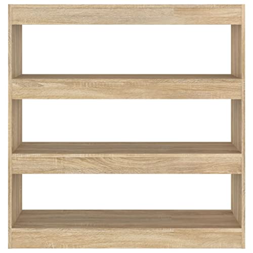 Bookcase, Independent Bookshelf Storage Display Cabinet, Suitable for Living Room, Bedroom, Corridor, Study,Book Cabinet/Room Divider Sonoma Oak 39.4"x11.8"x40.6"